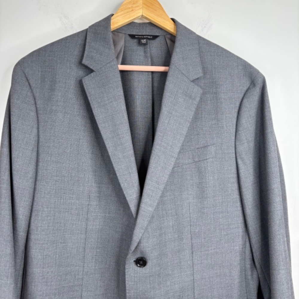 Banana Republic Blazer 44R Slim Fit Wool Suit Jacket Classic Preppy Academia - Picture 3 of 14